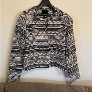Aztec zip up blazer